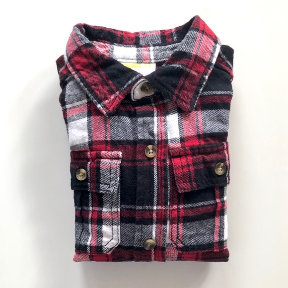 Crazy 8 Boys Flannel Shirt Size 3 Years Old - Picture 4 of 7